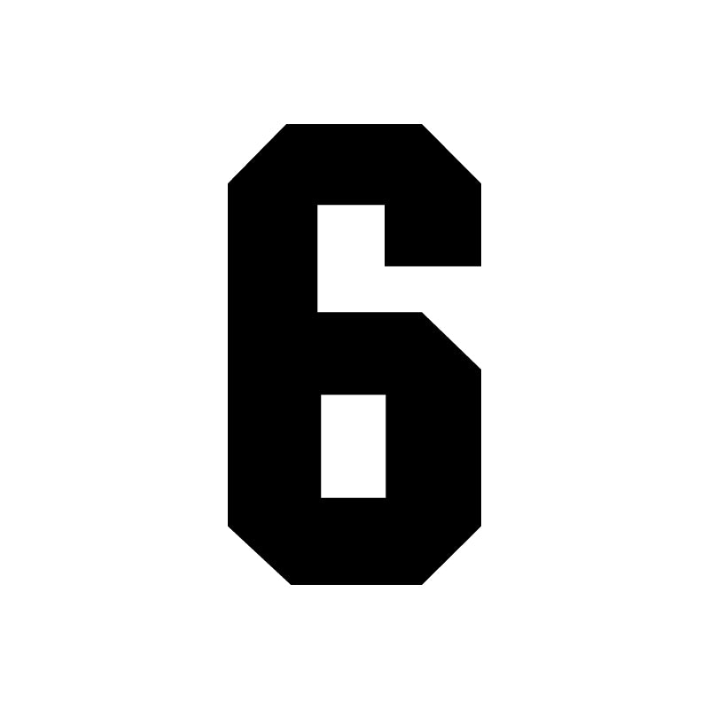 Standard Block 6" Screen Printing Numbering Stencils - Image 2