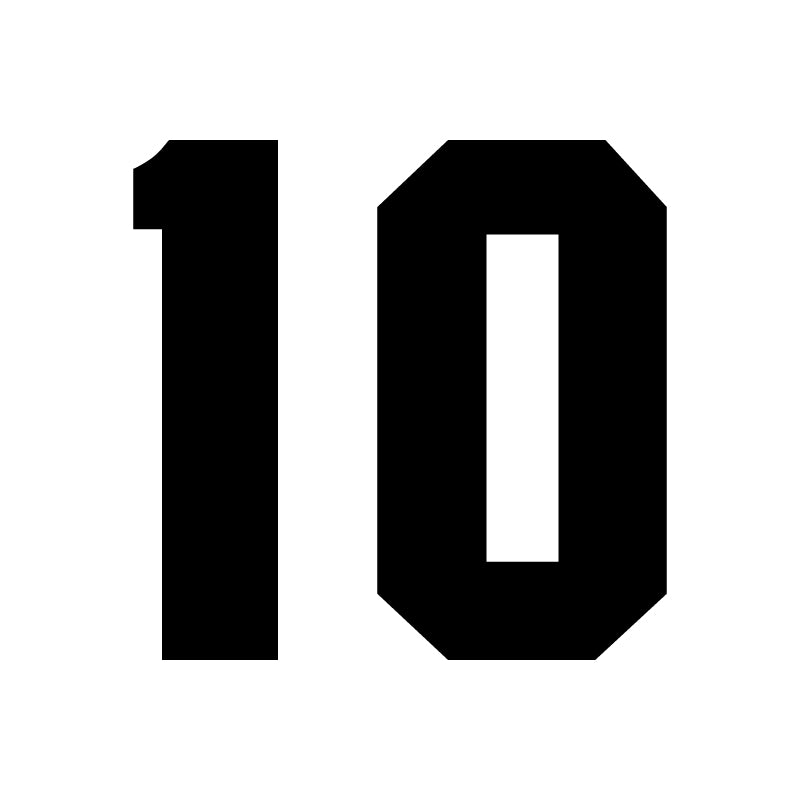 Standard Block 10" Screen Printing Numbering Stencils