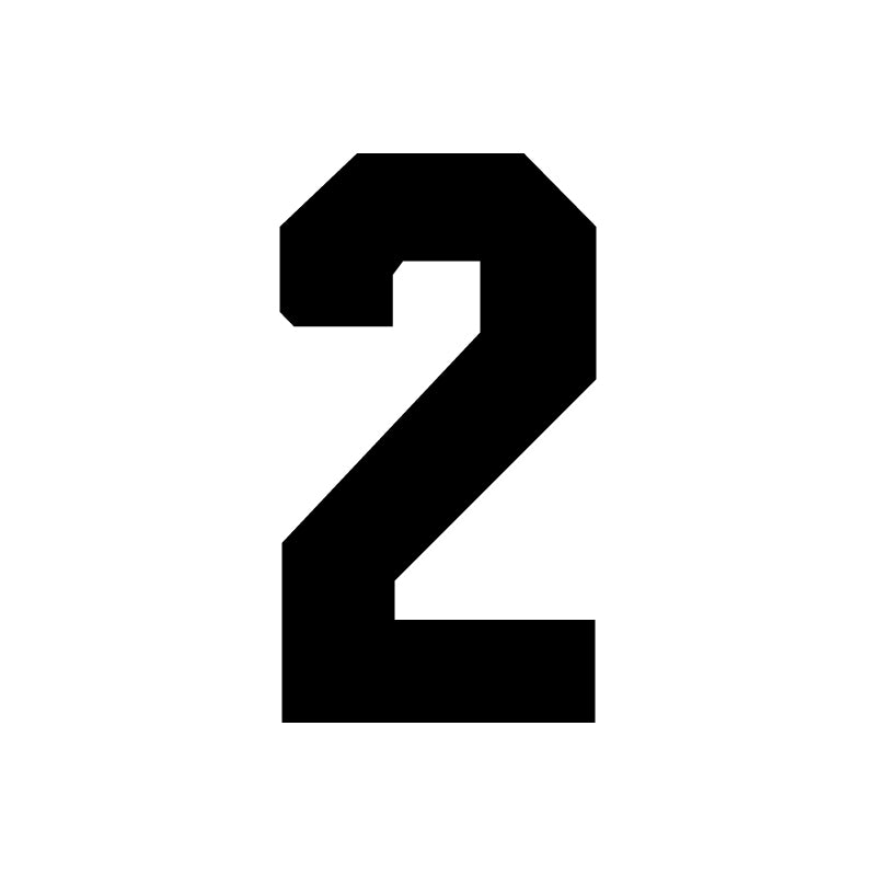 Standard Block 2" Screen Printing Numbering Stencils