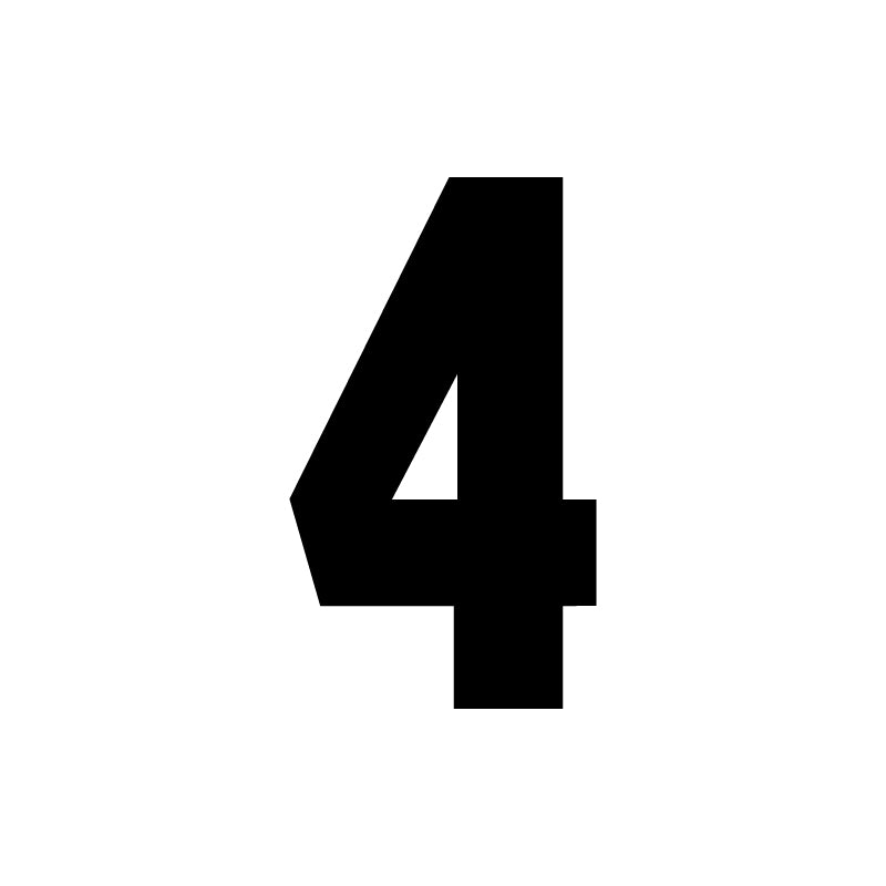 Standard Block 4" Screen Printing Numbering Stencils
